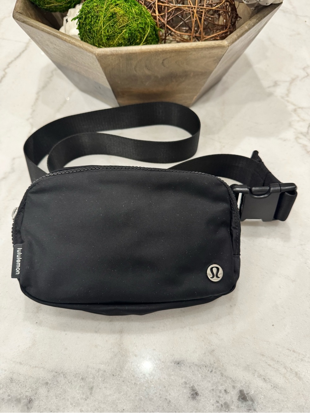 lululemon athletica Black Waist Pack with Adjustable Strap